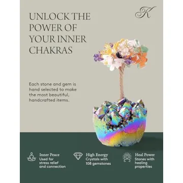 KALIFANO Chakra Crystal Tree - Natural Gemstone Decor