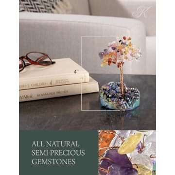 KALIFANO Chakra Crystal Tree - Natural Gemstone Decor