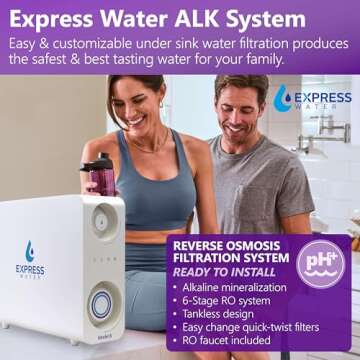 Express Water 600 GPD Tankless Reverse Osmosis System - 2:1 Pure to Drain Reverse Osmosis Water Filt...