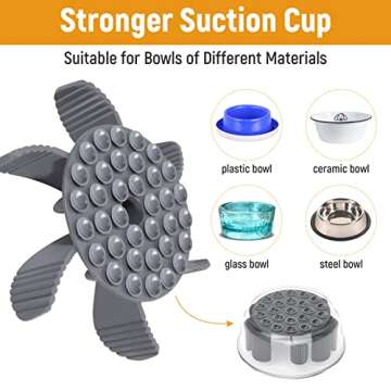 Slow Feeder Dog Bowls Insert,Cuttable Dog Slow Feeder with 36 Suction Cups,Cuttable Slow Feeder Insert for Suitable Most Dog Bowl or Dog Dish