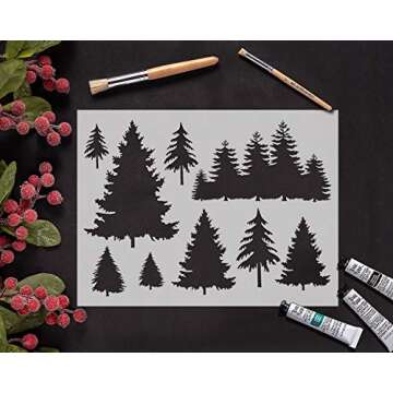 GSS Designs Tree Stencil for Crafting & Home Decor