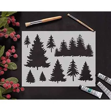 GSS Designs Tree Stencil for Crafting & Home Decor