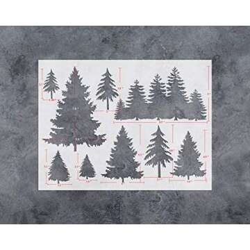 GSS Designs Tree Stencil for Crafting & Home Decor