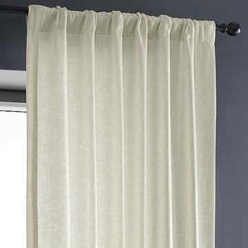 HPD Premium Heavy Faux Linen Curtains - 50W x 96L