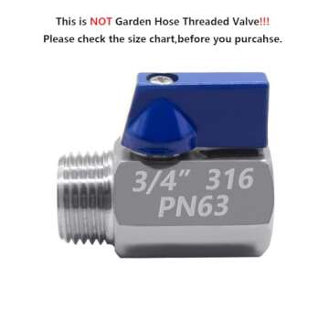 Beduan 3/4" Mini Ball Valve - Durable Stainless Steel Shut-Off Valve
