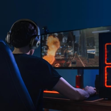 OLANRUN Gaming Headset for PS4 Xbox PC with RGB Lights