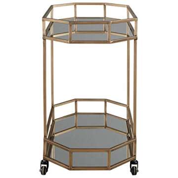 Signature Ashley Daymont Glam Bar Cart for Entertaining