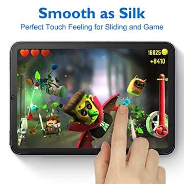 Mothca 2 Pack Matte Glass Screen Protector for iPad Mini 8.3” A17 Pro (2024) & Mini 6 (2021) with ...