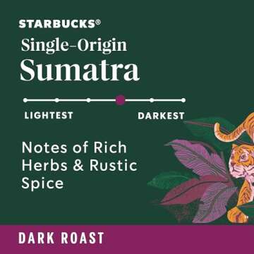 Starbucks K-Cup Pods Sumatra Dark Roast Coffee - 32 Count