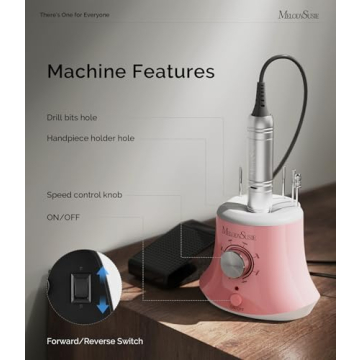 MelodySusie Electric Nail Drill with Foot Pedal for Beautiful Nails