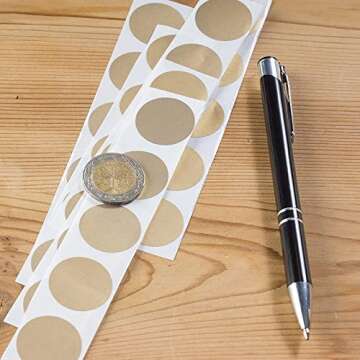 Sustainable Greetings Juvale Gold Scratch-Off Stickers 510 Pack