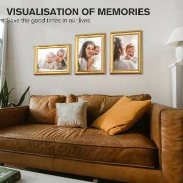 Splinterix 11x14 Gold Picture Frame, Photo Frame for Wall or Tabletop Display, 2 Pack Ornate Vintage...