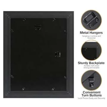 Splinterix 11x14 Gold Picture Frame, Photo Frame for Wall or Tabletop Display, 2 Pack Ornate Vintage Picture Frames with Real Glass, Display Poster 8x10 with Mat or 11x14 without Mat for Antique Déco