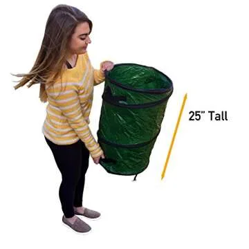 Oswego Pop-Up Collapsible Travel Camping Trash Can (Light Green, 20 Gallon)