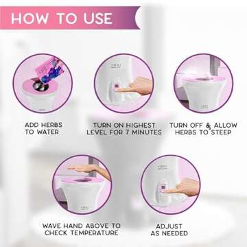 Yoni V-Pot Kit, Electric Steaming Seat for Women with Steaming Herbs - Supports Healthy Ph Balance, Menstrual Support, Postpartum Care, Cleanse Vaginal Odor and Dryness - Feminine Care Product