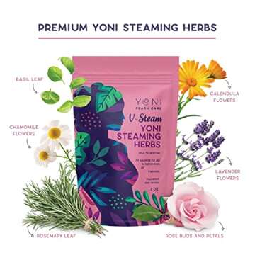 Yoni V-Pot Kit, Electric Steaming Seat for Women with Steaming Herbs - Supports Healthy Ph Balance, Menstrual Support, Postpartum Care, Cleanse Vaginal Odor and Dryness - Feminine Care Product