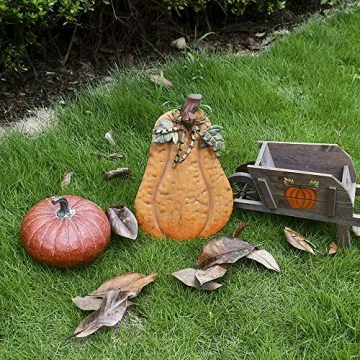 YK Decor Metal Pumpkin for Fall Halloween Thanksgiving