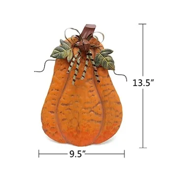 YK Decor Metal Pumpkin for Fall Halloween Thanksgiving