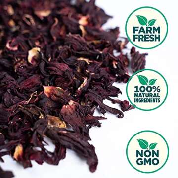 RICO Dried Hibiscus Flowers 4 oz - Natural Floral Delight