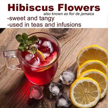 RICO Dried Hibiscus Flowers 4 oz - Natural Floral Delight