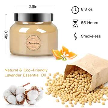 3 Pack Scented Candles Gifts for Women, Amber Retro Aromatherapy Candles for Home Scented, Christmas Gifts Set Soy Wax Lavender Candle for Birthday Valentine Holiday