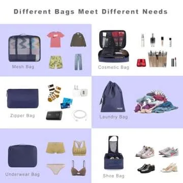 BAGAIL 8 Set Packing Cubes for Easy Travel Organization