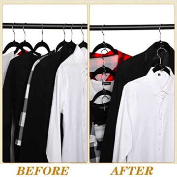 50 Durable Metal Hanger Connector Hooks for Cleared Closets