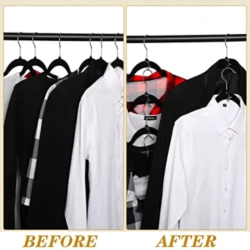 50 Durable Metal Hanger Connector Hooks for Cleared Closets