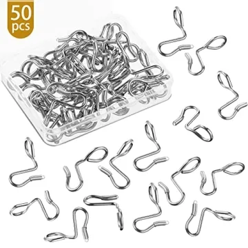 50 Durable Metal Hanger Connector Hooks for Cleared Closets