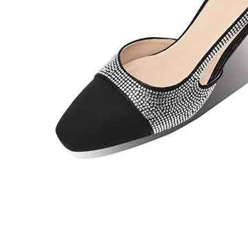 Diolyvion Rhinestone Slingback Pumps for Elegant Occasions