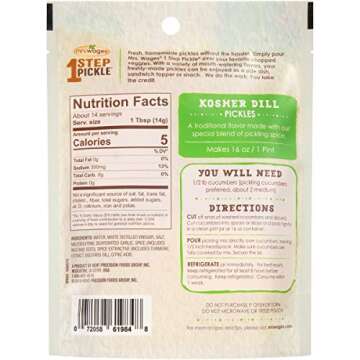 Mrs.Wages 1 Step Pickle Kosher Dill Pickling Mix, 7.01 Oz Pouch (VALUE PACK of 3)