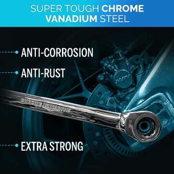 TOOLGUARDS Ratcheting Wrench Set 26pcs - Metric and Standard - With Rack Organizer - Wrenches - Combination Ratchet Wrench Set - 100% Lifetime Satisfaction Guarantee