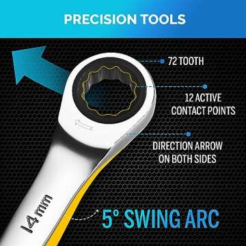 TOOLGUARDS Ratcheting Wrench Set 26pcs - Metric and Standard - With Rack Organizer - Wrenches - Combination Ratchet Wrench Set - 100% Lifetime Satisfaction Guarantee