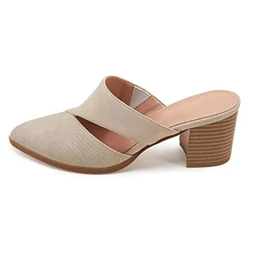 Syktkmx Women's Comfortable Chunky Heeled Mules Shoes