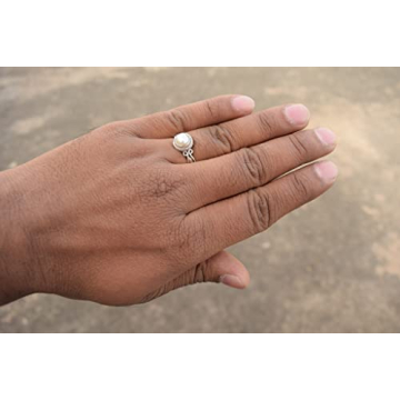 Stunning Handmade Pearl Stone Ring in Sterling Silver