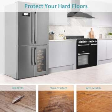 FURKIT Refrigerator Mat, Clear Anti-Slip PVC Floor Protector, 2mm Thickness Scratch-Resistant Floor ...