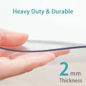 FURKIT Refrigerator Mat, Clear Anti-Slip PVC Floor Protector, 2mm Thickness Scratch-Resistant Floor Mat (24"x 36")