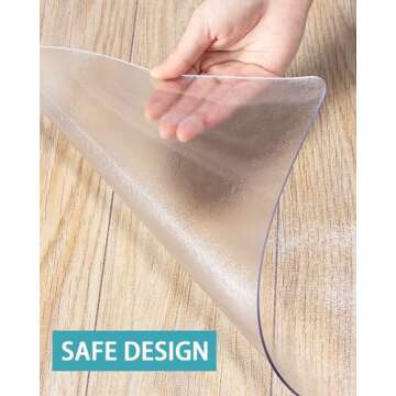 FURKIT Refrigerator Mat, Clear Anti-Slip PVC Floor Protector, 2mm Thickness Scratch-Resistant Floor Mat (24"x 36")