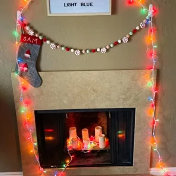 Christmas Garland Felt, Christmas Decor, Peppermint Garland Decor, Candy Garland, Felt Balls for Christmas Tree, Mantel, Kids Bedroom, Living Room, Nursery