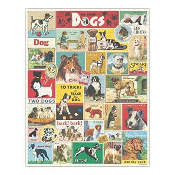 Cavallini Papers & Co. Dogs 1000-Piece Jigsaw Puzzle, Multi-Colour