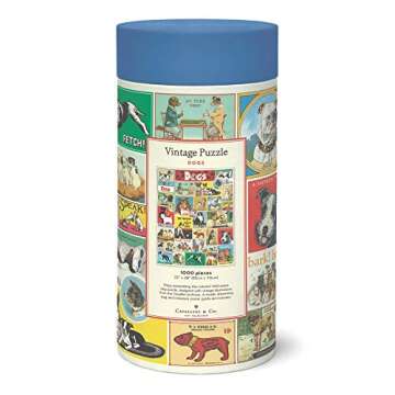 Cavallini Papers & Co. Dogs 1000-Piece Jigsaw Puzzle, Multi-Colour