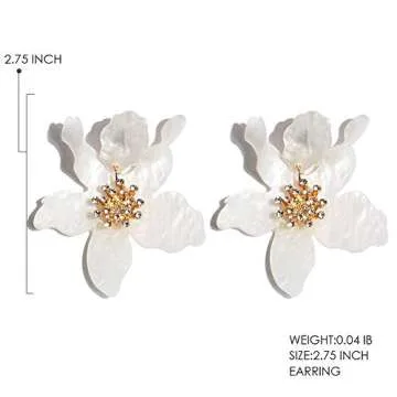 Boho Stud Earrings for Women - Floral Chic Statement Jewelry