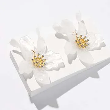 Boho Stud Earrings for Women - Floral Chic Statement Jewelry