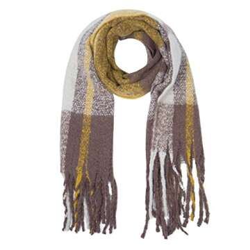 MissShorthair Chunky Colorful Scarf Oversized Blanket Scarves for Women Fluffy Big Thick Warm Shawl ...