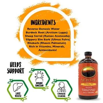 Essiac Tea, 32 Ounce Extract | Immune System, Liver and Lymphatic Support | Based on Original Recipe and Made in the USA | Certified Organic and Wild Crafted Herbs | No Alcohol and Easy Preparation