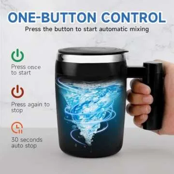 Self Stirring Mug - Rechargeable Automatic Mixing Cup for Coffee and Cocoa