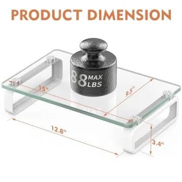 Elevate Workspace with Hemudu Clear Monitor Stand Riser