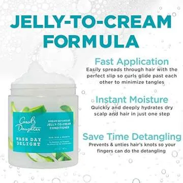 Carol's Daughter Wash Day Delight Sulfate Free Clarifying Shampoo and Deep Conditioner Gift Set with Aloe and Micellar - Best for Curly, Natural, and Textured Hair – Detangle and Moisturize