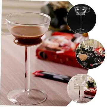 SHOWERORO Goblet with Handle Margarita Glasses Glasses Glass Goblets Cool Glass Cups Beverage Cup Glass Wine Goblet Cup Glasses Wine Goblets Decorate