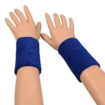 ColorYourLife Colorful Wristbands - 10 Pairs of Sweatbands